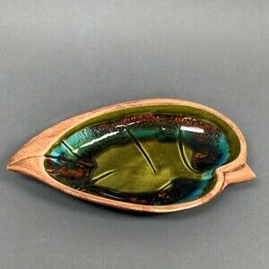 Vintage Santa Anita Ware California Pottery Leaf Dish Ash Tray Decorative